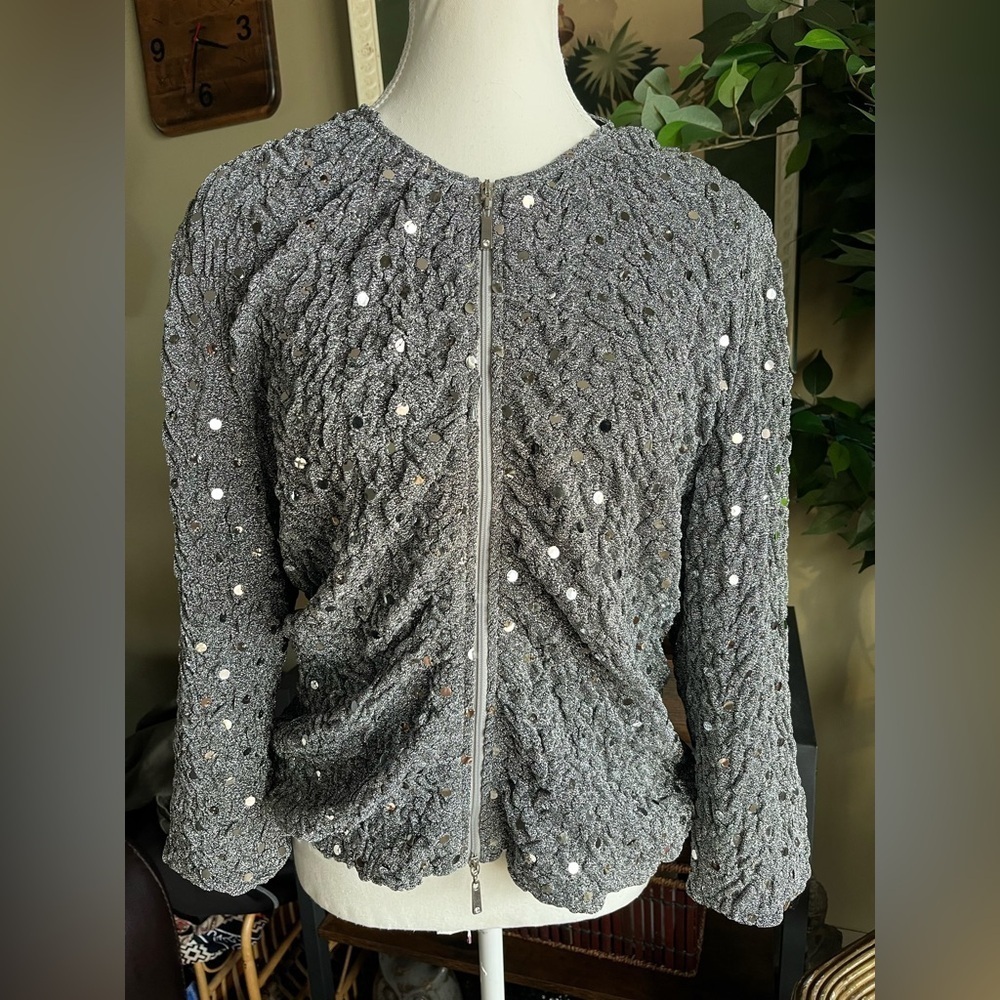 Joseph Ribkoff Sequin Textured Jacket - Picture 7 of 13